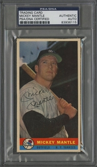 1959 Bazooka Mickey Mantle Signed Card – PSA/DNA Authentic